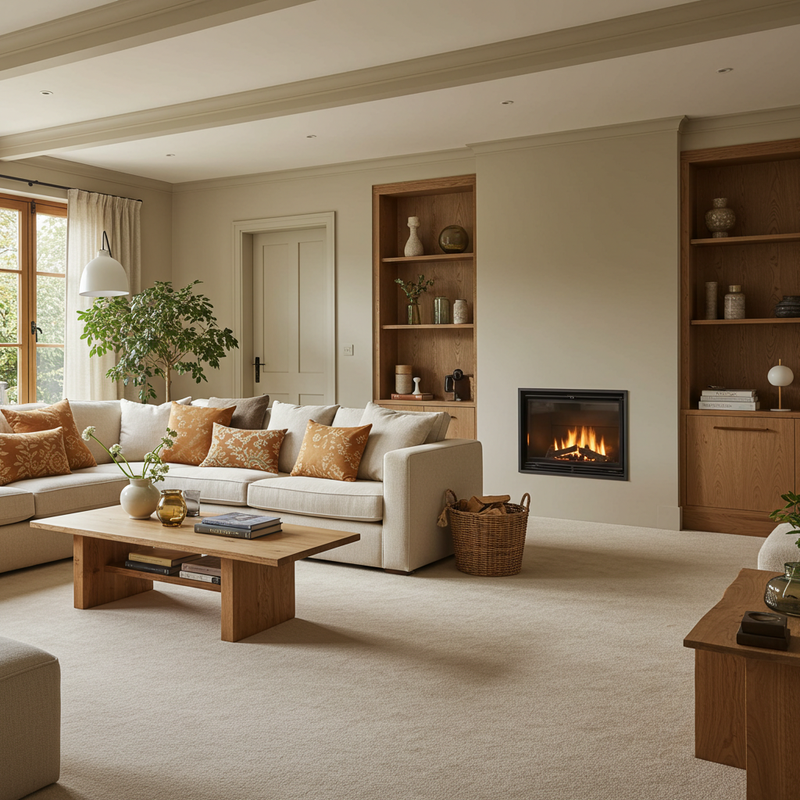 Carpet Flooring in a cozy and inviting living room
